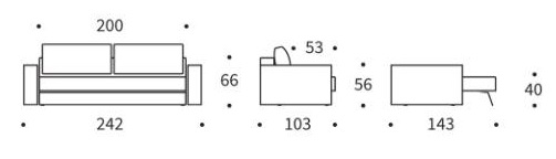 Akello With Arms Sofa Bed Measurements